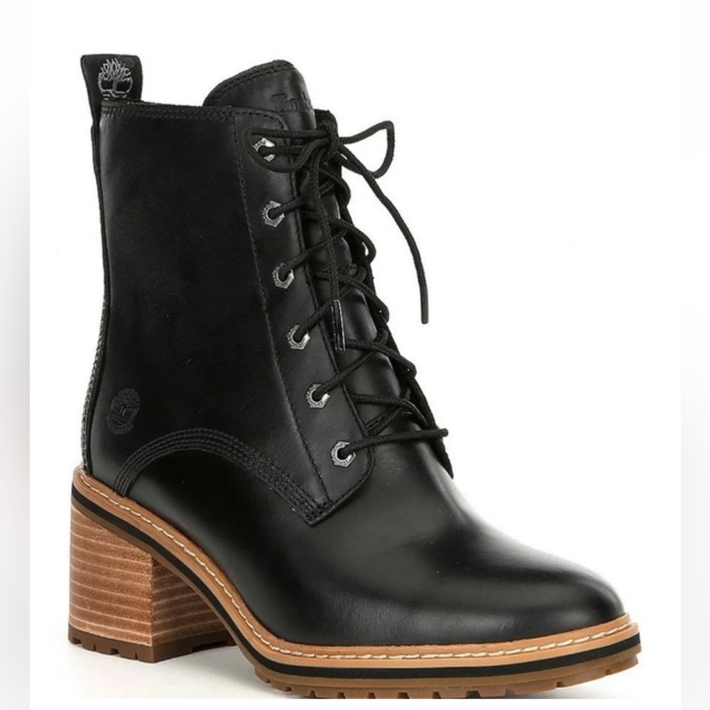 Timberland Women's Black Sienna High Waterproof Lace-Up Boots